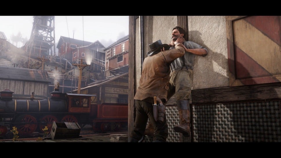 Look closely at geometry edges in this shot and you'll spot familiar artefacts visible in previous RAGE engine games like Grand Theft Audio 5