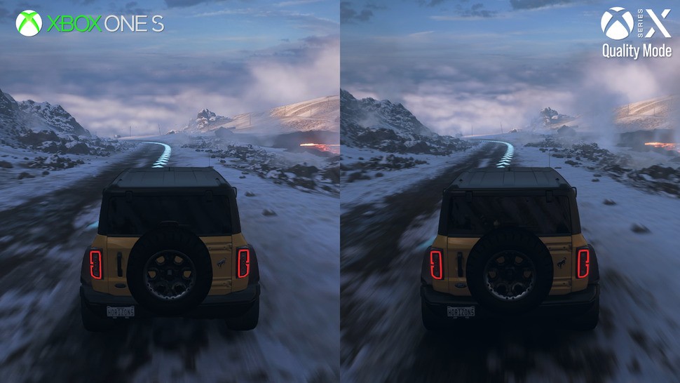 Much is lost comparing the Series X Forza Horizon 5 experience to base Xbox One - but the fundamentals are there and look good, bearing in mind the base Xbox One's vintage