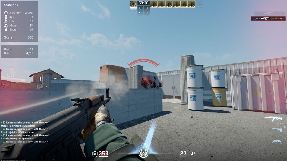 Counter-Strike 2 procedurally generated aim map