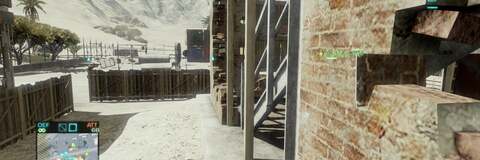 In still shots, the effect of the Intel code on Battlefield: Bad Company 2 looks quite extraordinary. Original shots on the left, filtered on the right.