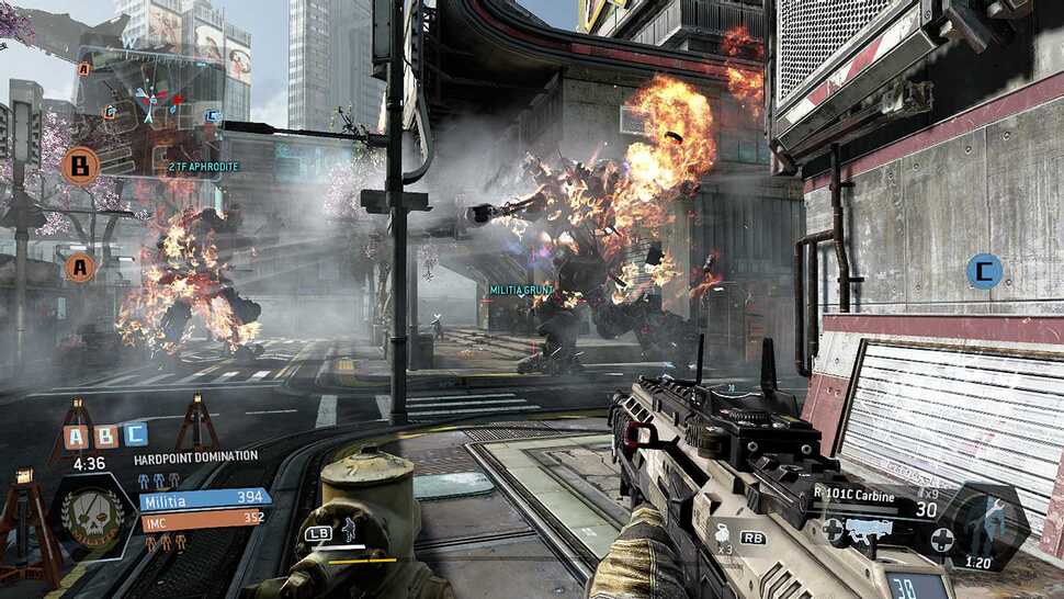 A whistle-stop tour of Titanfall's back-story known so far: planetary resources are up for grabs, a big corporation fancies a slice but the colonies won't budge, and unfortunately conkers weren't available