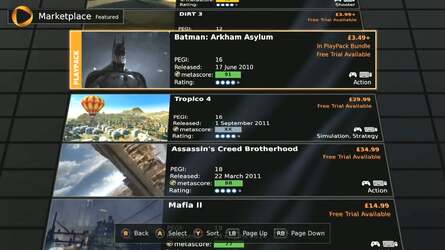 Buying games within the OnLive service is very easy and very fast - and the lure of instant access to your purchases is very strong. The only slight annoyance is that credit card details can only be entered on the website, not within the OnLive portal.