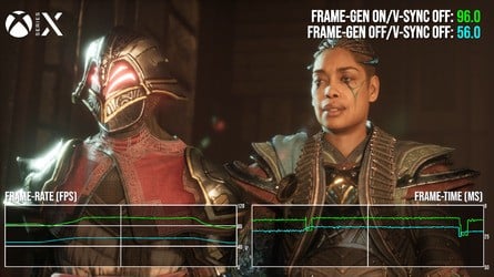 V-sync on and off are available. Here, benching with v-sync off, we see good, clean frame-times - though camera cuts are more problematic.