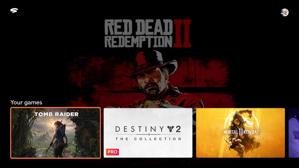 The game selection screen is pretty straightforward - expect a massive revamp once the library starts to expand