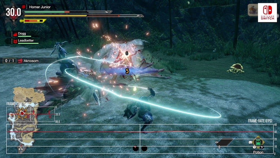 Docked play runs at 756p with no dynamic scaling. It's a fairly solid 30fps with minor inconsistencies in frame delivery