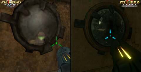 Substantial improvements to image quality, lighting and water are evident, though reflections in one area show Samus in the original and not in the remake - although this is technically understandable.