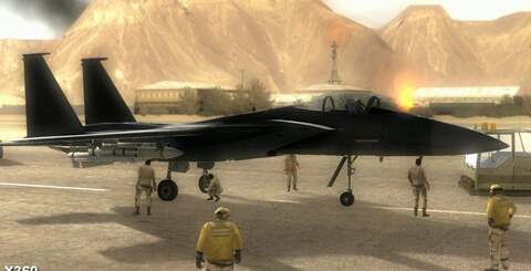 Some of the cutbacks and omissions on PS3 are so slight, you wonder why they were made at all. What's with the flat roofs on the top shots, and the cut afterburner ground lighting below?