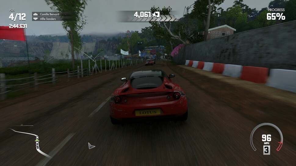 Full weather simulation will be available via a post-launch patch. Currently the 'stormy' setting included on disc features deeply overcast skies, but lacks any rain or additional effects