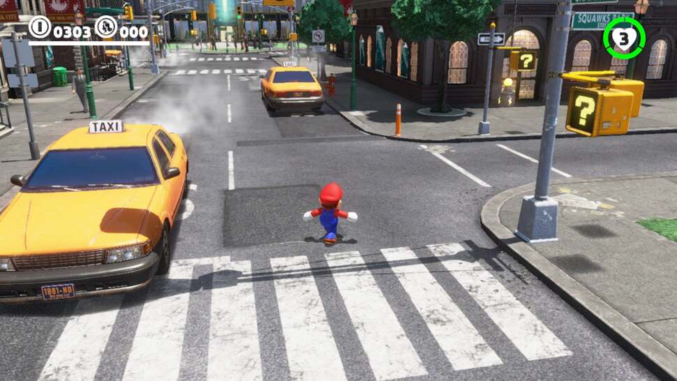 If you look into the distance, you can see the 2D crowds fading out while 3D objects pop into view