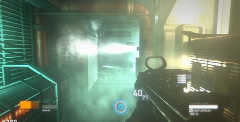 Most of the graphical effects work is like-for-like on both consoles, but there does appear to be a shadow offset bias issue on Xbox 360 (top). Reducing transparency buffer resolution is often used by developers for a cheap performance win, but Syndicate goes for full res effects on both platforms (bottom).