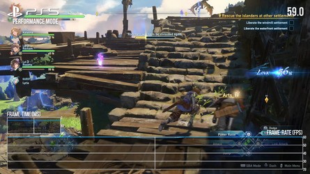 Performance mode runs at a nearly perfect 60fps, bar some minor one-off drops, while quality mode keeps a 30fps update almost all of the time but does suffer from more frequent frame-time inconsistency.