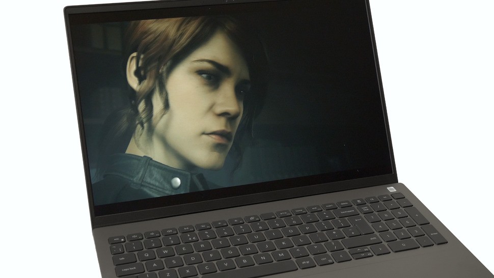 A hushed awe please for the incredibly mediocre Dell Vostro 5640. A Core i7 1360p CPU drives the hardware, but it's the RTX 2050 4GB GPU we're interested in - the lowest performing Ampere-based mobile GPU we could find. We downclocked it from circa 1350MHz to just 750MHz for our gameplay tests.