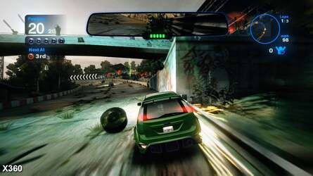 Just about the only noticeable difference between Blur on Xbox 360 and PlayStation 3 is in the different applications of anti-aliasing. The 360 build gets 4x MSAA, while PS3 uses 2x MSAA with a small edge blur.