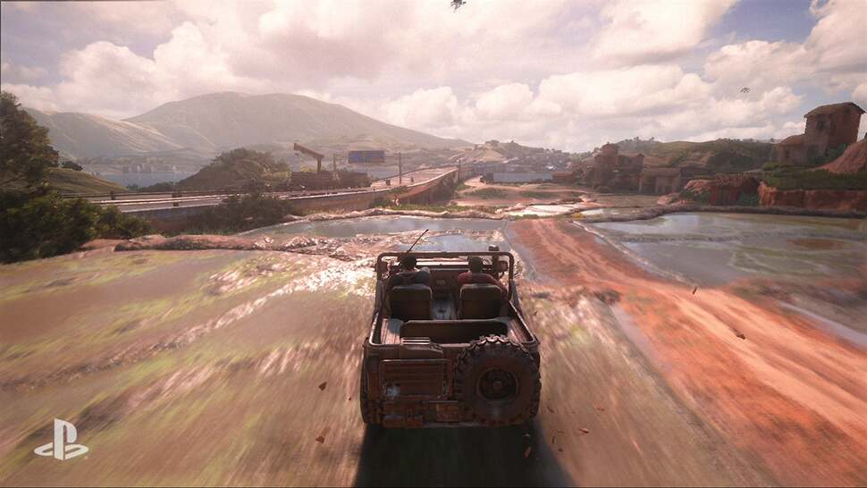 Lighting benefits from physically-based rendering. According to Naughty Dog, surfaces use shaders to determine how light reacts, such as the damp soil in this paddy field