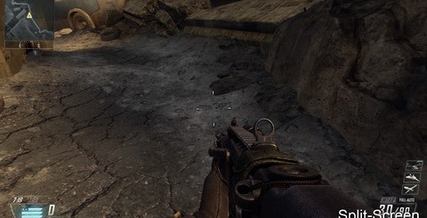 Split-screen gaming in Wii U Black Ops 2 is rather cool - one gamer takes the main display while the other uses the GamePad (traditional split-screen is also supported). While performance is impacted, just about the only noticeable difference on-screen comes from the removal of dynamic shadowmaps.