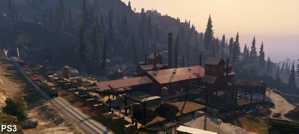 Notice the improvements made to the tree models used throughout the forest. Not only are they fuller but they also more realistically interact with the light. In the trailer we can also see light shafts interacting with the fog