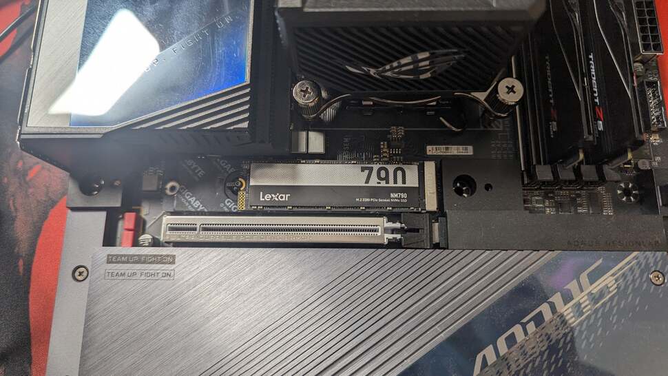 Our 14th-gen testing relies on the Lexar NM790, a 4TB PCIe 4.0 SSD big and fast enough to contain our entire library of games and benchmarks