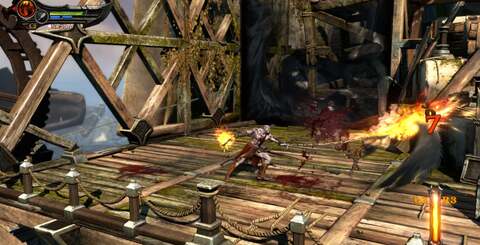 Effects in God of War: Ascension pack a real punch this time with the addition of blazing elemental attacks. Particles now also feature light physics-based properties, where collision is possible with the surrounding environment.