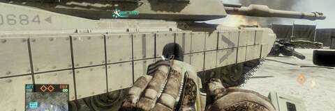 In still shots, the effect of the Intel code on Battlefield: Bad Company 2 looks quite extraordinary. Original shots on the left, filtered on the right.