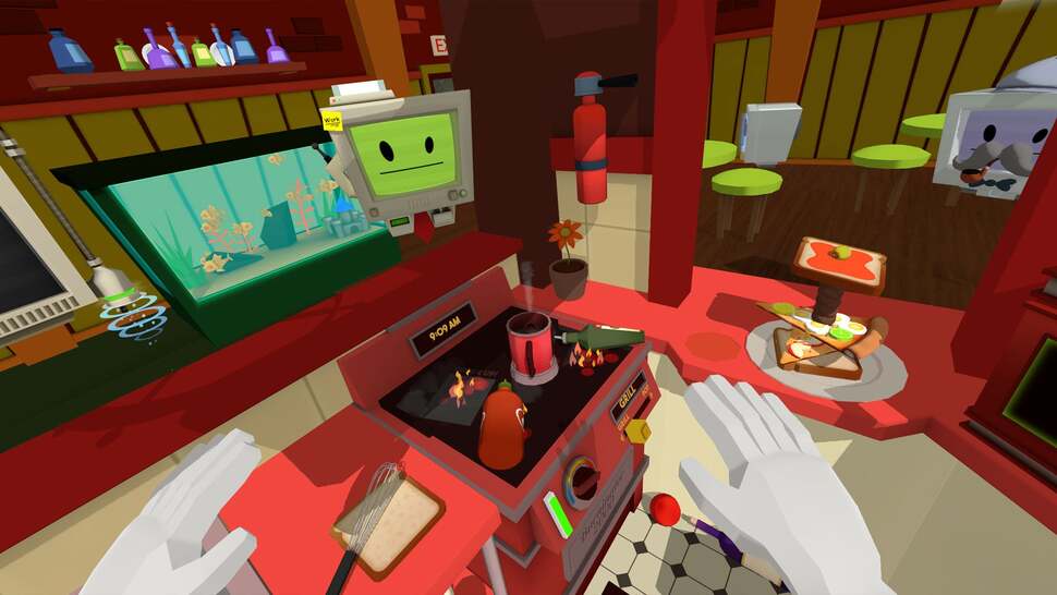 Games like Job Simulator are VR titles that work best in social environments - Sony's early adoption of the social screen output is a stroke of genius.