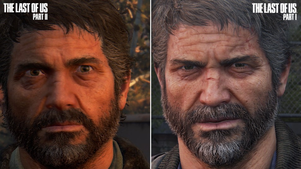 Curiously, Joel looks older in Part 1 than he did in Part 2