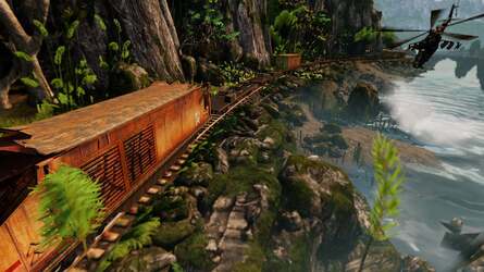 The two train chapters in Uncharted 2 created a unique technological challenge for the Naughty Dog team.