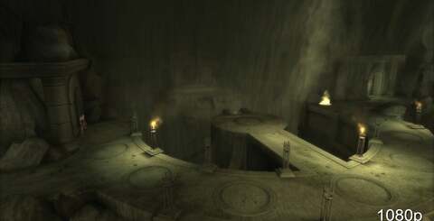 More 720p vs 1080p comparisons - this time we've grabbed a couple of images from the technologically more complex Ghost of Sparta for you to check out. Once again, click on the thumbnails to see the full images.