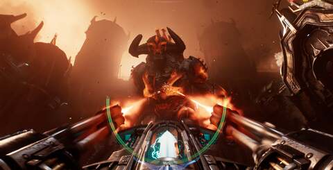 Doom: The Dark Ages delivers the same kind of enemy hordes that the 2D-sprite based originals had - but augmented with remarkable physics, dismemberment and animation.