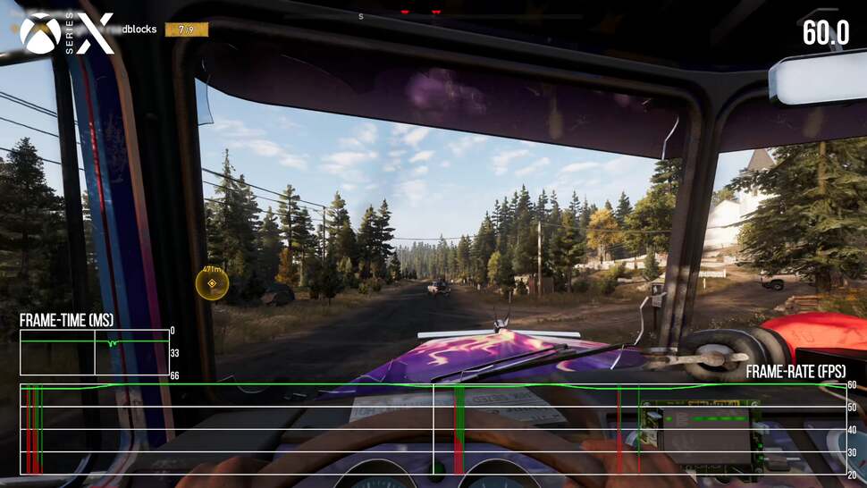 Far Cry 5 at 4K 60fps on Series X is the norm for the vast majority of play with just the odd dropped frame or highly infrequent frame-rate dip, accompanied by screen-tearing. PS5 is much the same, but thanks to its lower resolution runs at a completely locked 60 in our testing