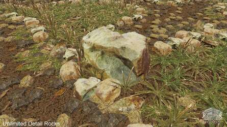 Another Euclideon comarison, this time covering off the incidental details like rock - low poly models in conventional engines, but transformed with Unlimited Detail.