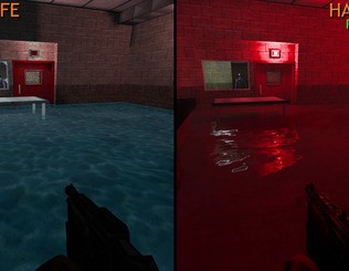 Water produces some of the most obvious differences, RT vs original.