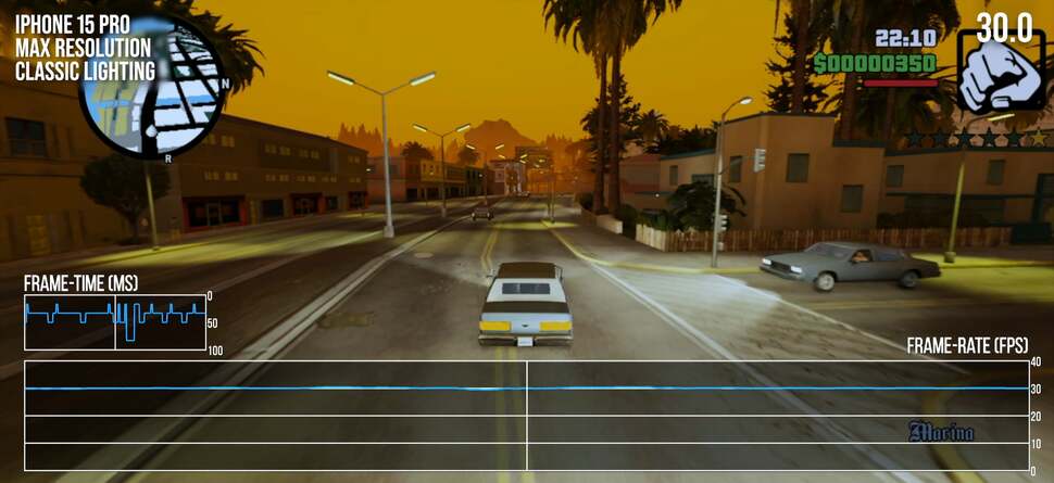 Even on ultra-powerful mobile hardware in the form of the iPhone 15 Pro, all of the Trilogy games suffer from frame-pacing problems and occasional stutter