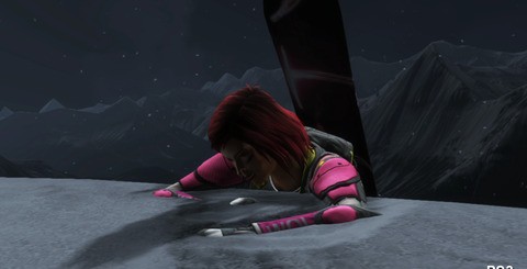 These two games are very, very close. Aside from some differences in the terrain levels, affecting the level of snow throughout the levels (top) and resolution of trails left by other players, there's very little to tell the games apart.