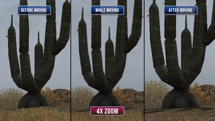 TSCMAA may be bugged on consoles, as it only appears to be active during movement - see how this plant's spikes change in the comparison shot to the left. On the right, TSCMAA provides a slight advantage over the older FXAA.