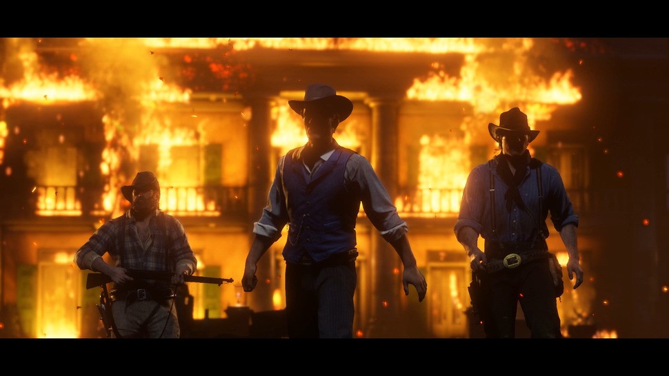 Dramatic lighting and cinematic fire make an appearance in this trailer. Cool guys always walk away from explosions