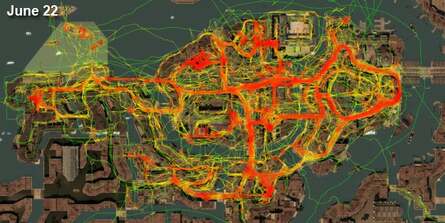 The more the player navigates the world of ACII, the more fun he has. This playtest document shows how changes in the game between 18th May and 22nd June enabled the playtesters to get more from this particular level.