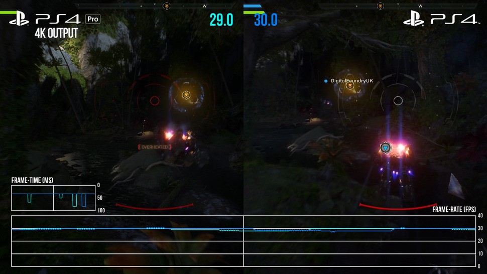 Look at the frame-time graph here. During traversal, streaming in data can cause momentary stutter - which impacts both systems
