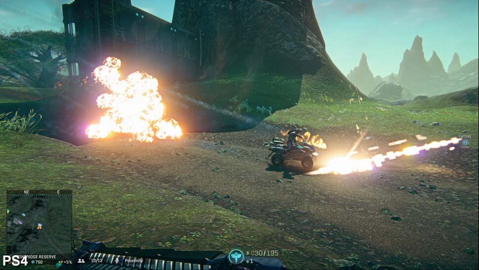 Particle effects cast light across the environment, enhancing hectic combat encounters at night. Material properties react to these light sources too on PS4, creating impressive specular and diffuse reflections