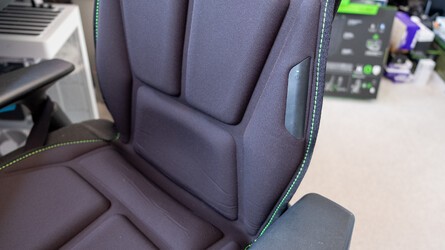 The Freyja seat is quite comfortable, and could make even a basic chair feel pretty good thanks to its added padding. However, I did feel I was being pushed up and forward from my ideal seating position on the Herman Miller Embody. 