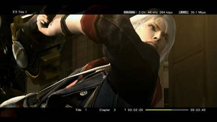 The demo in action on my own PS3. The system's stats option shows you how much bandwidth is being used at any given point.