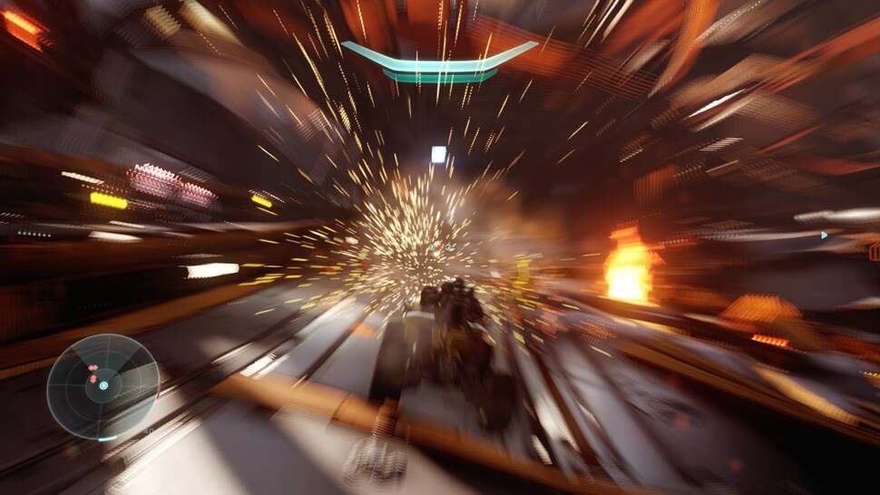 Post-processing effects used to highlight explosions are of a lower quality in Halo 5. The particles can look pretty nice in these situations though