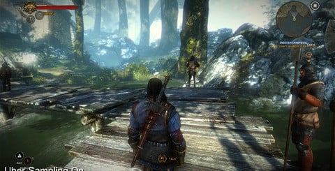 Uber-sampling is CD Projekt RED's gift to the future of PC hardware. It completely solves aliasing and texture-filtering issues but even the top-end GPU hardware of today struggles to maintain a consistent frame-rate at HD resolutions.