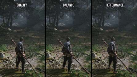 The different modes seem to use almost identical settings, but resolution, performance and frame-generation do differ between the three.