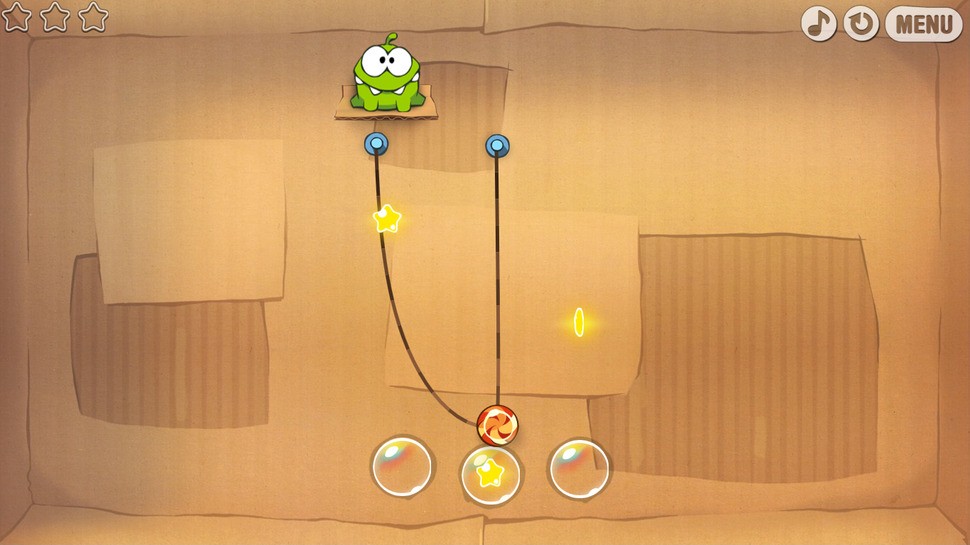 Cut the Rope is exactly as you'd expect, albeit running with a performance and resolution deficit compared to the iPad version