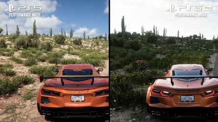 PS5 Pro offers a noticeable step up in fidelity over PS5 (and therefore Xbox Series X), especially in performance mode. For example, foliage is denser, more vibrant and is shown further into the distance, mirroring the settings seen on PS5's quality mode at double the frame-rate.