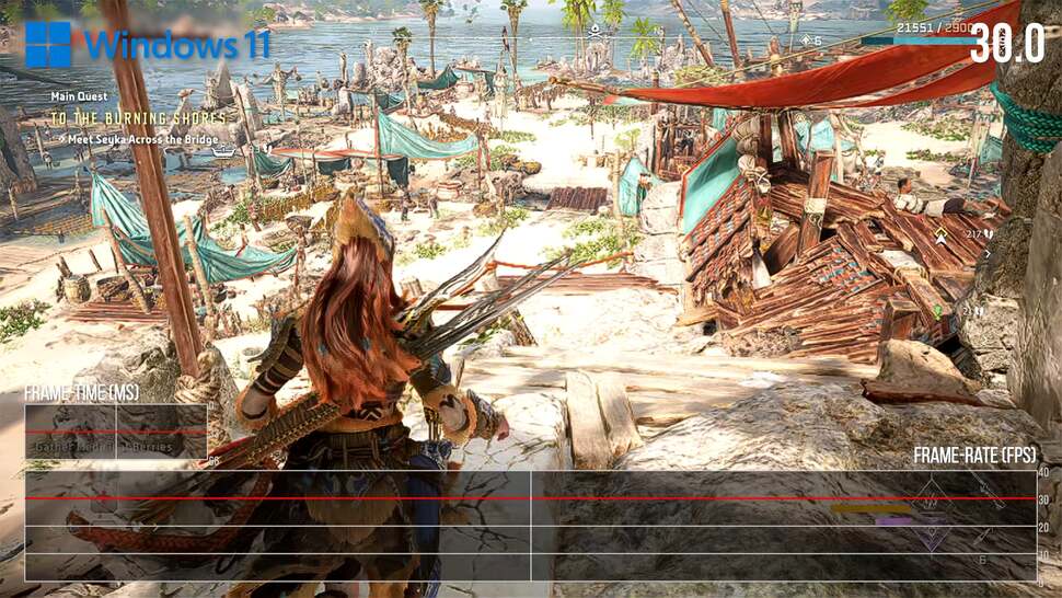 We're at 720p with medium settings here - and it is a tough work out for the Ryzen 7 7840U, but for the most part, it holds up well in gameplay