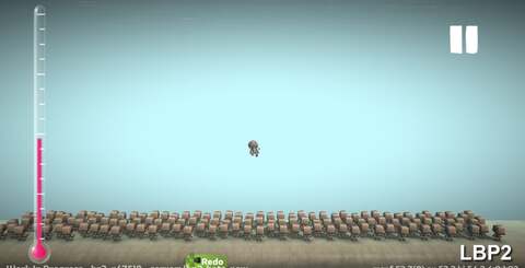 Not only are the Sackbots considerably more powerful than their limited predecessors in the first LittleBigPlanet, but the content creator is capable of handling multitudes more of them. A mere 24 was the limit in the first game (left).