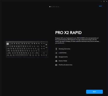 The Logitech G Hub software, as ever, provides a best-in-class introduction to each of the keyboard's features, providing important context that is often lacking in rival software packages. 