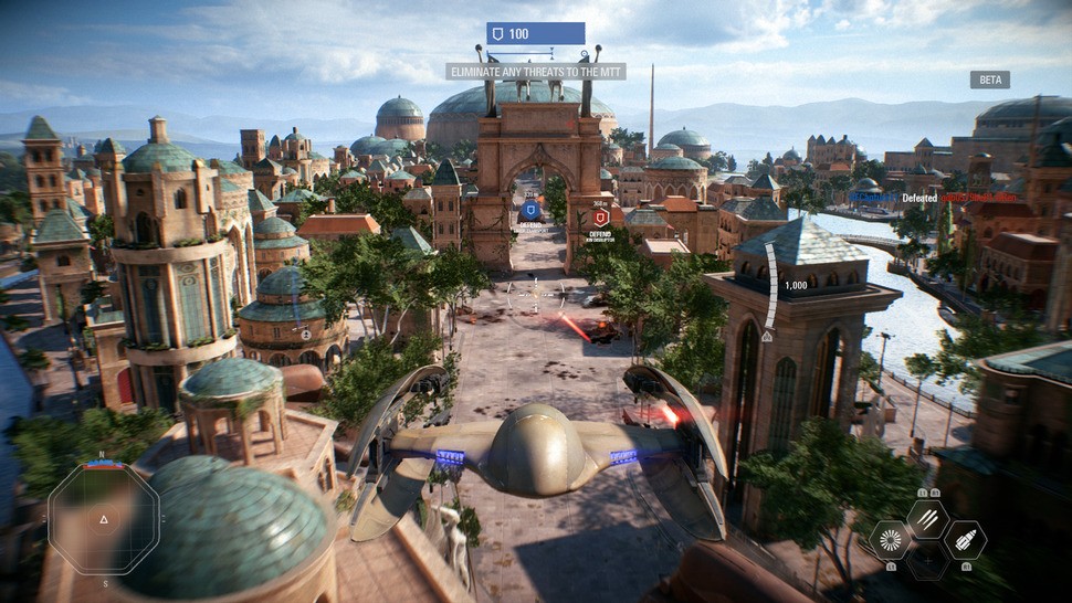 The Theed area of Naboo is beautifully replicated using DICE's photogrammetry technique