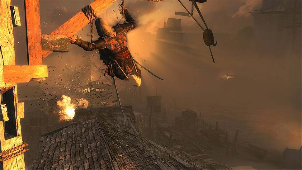 Everyone's doing it these days: light-shafts are mesmerising during the naval warfare set-piece shown at E3